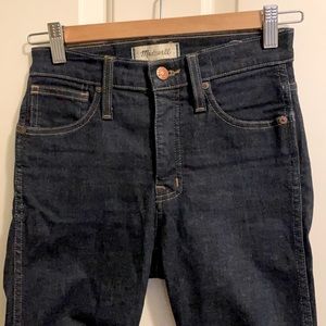 Madewell high rise skinny jeans in dark wash